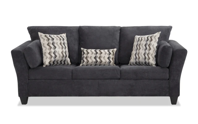 1061 Flair Arm Mocha or Charcoal Sofa and Loveseat Set - Image 6
