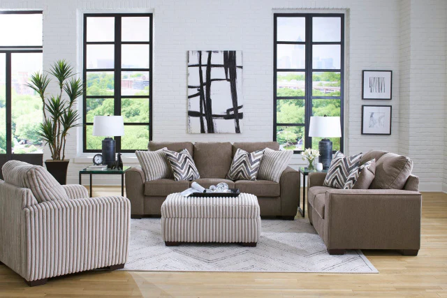 1250 Sofa and Loveseat in Tuscan Java