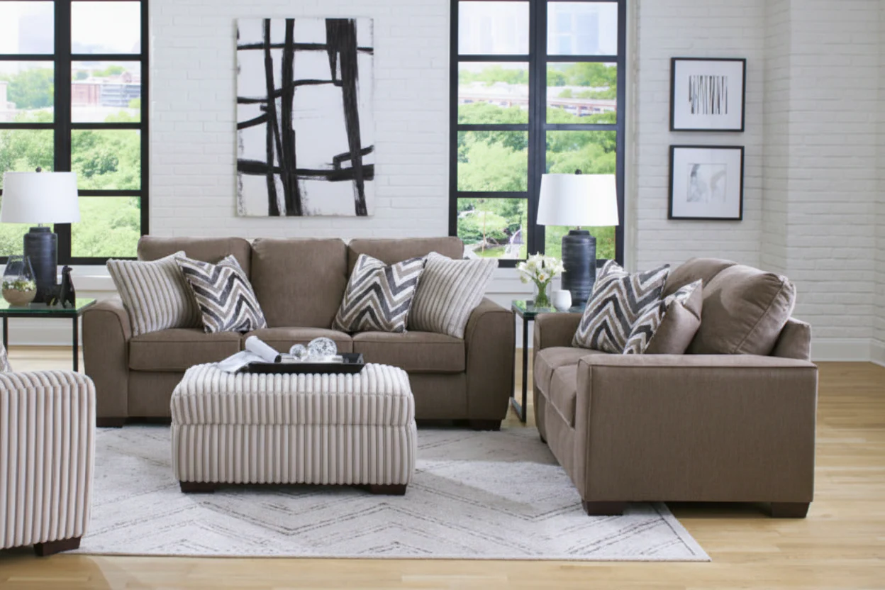 1250 Sofa and Loveseat in Tuscan Java - Image 2