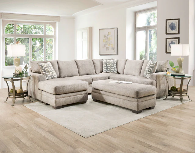 1310 Bailey Sectionals in Charcoal or Cream - Image 2