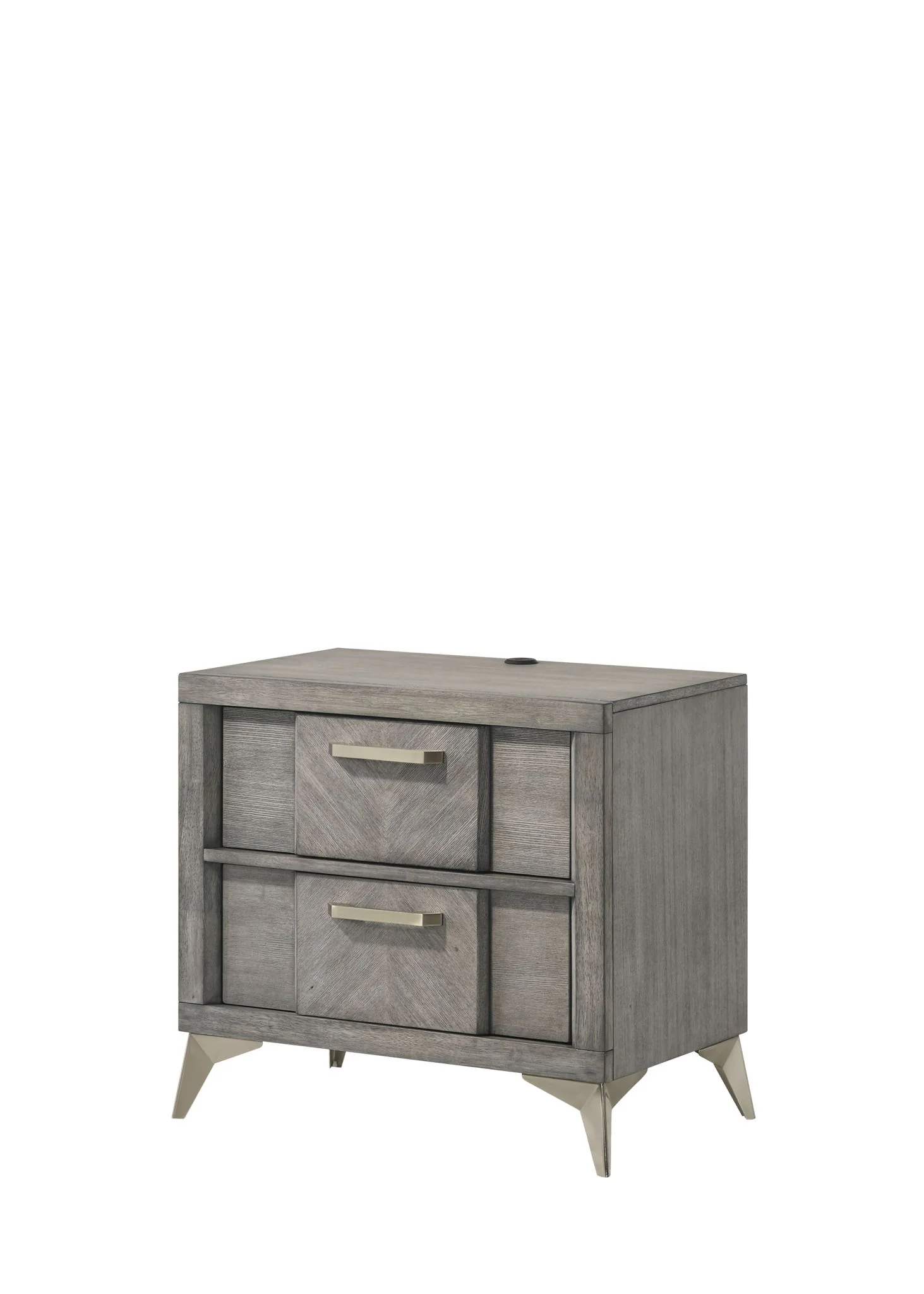 2 Drawer Night Bookmatched Veneers - Gray - Image 2