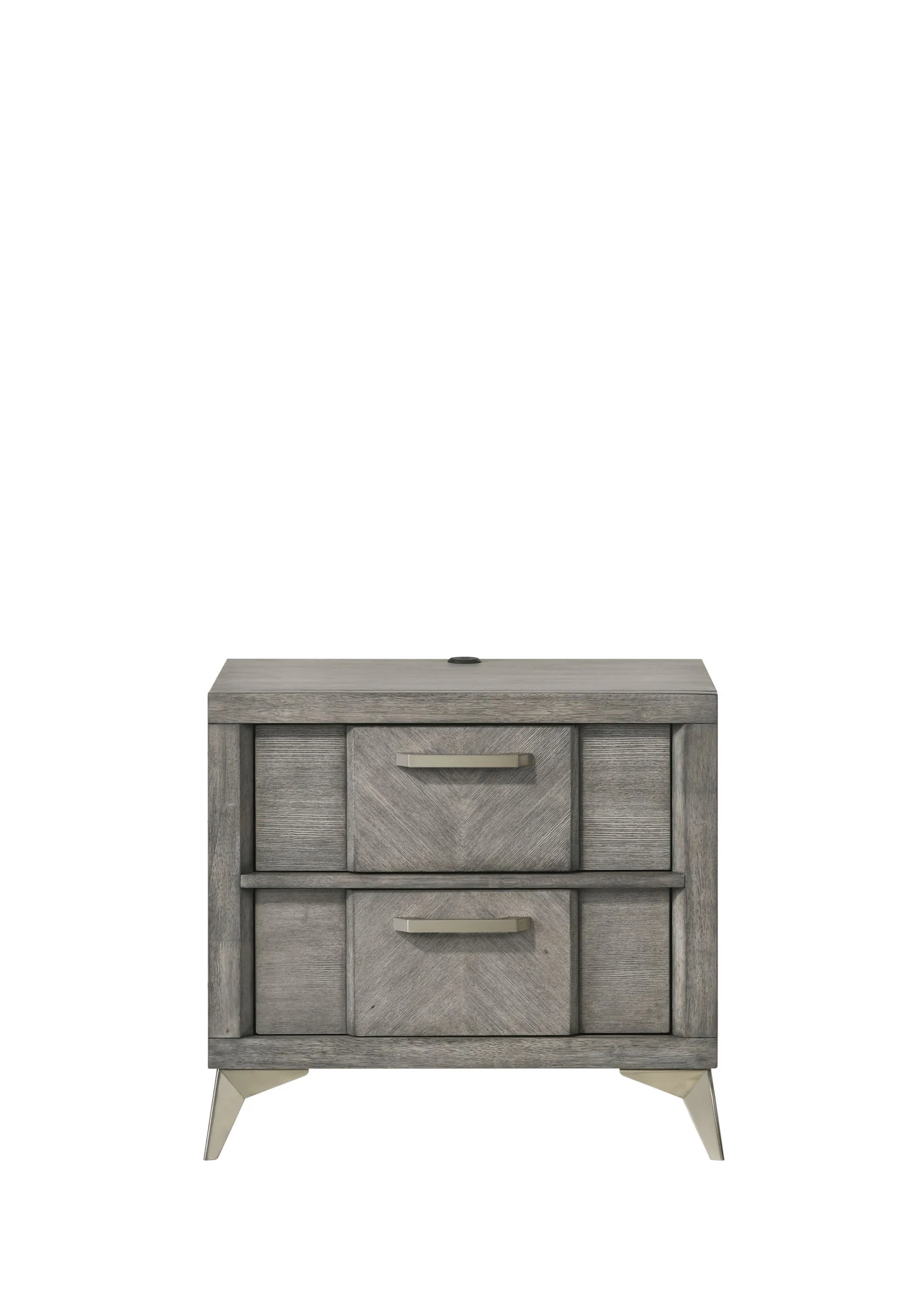 2 Drawer Night Bookmatched Veneers - Gray - Image 3
