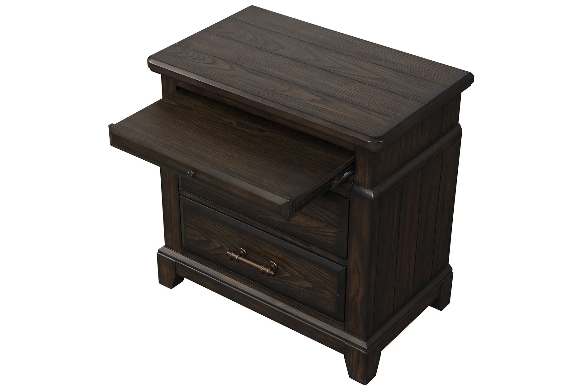 2 Drawer Nightstand Elegant Design - Mahogany - Image 2