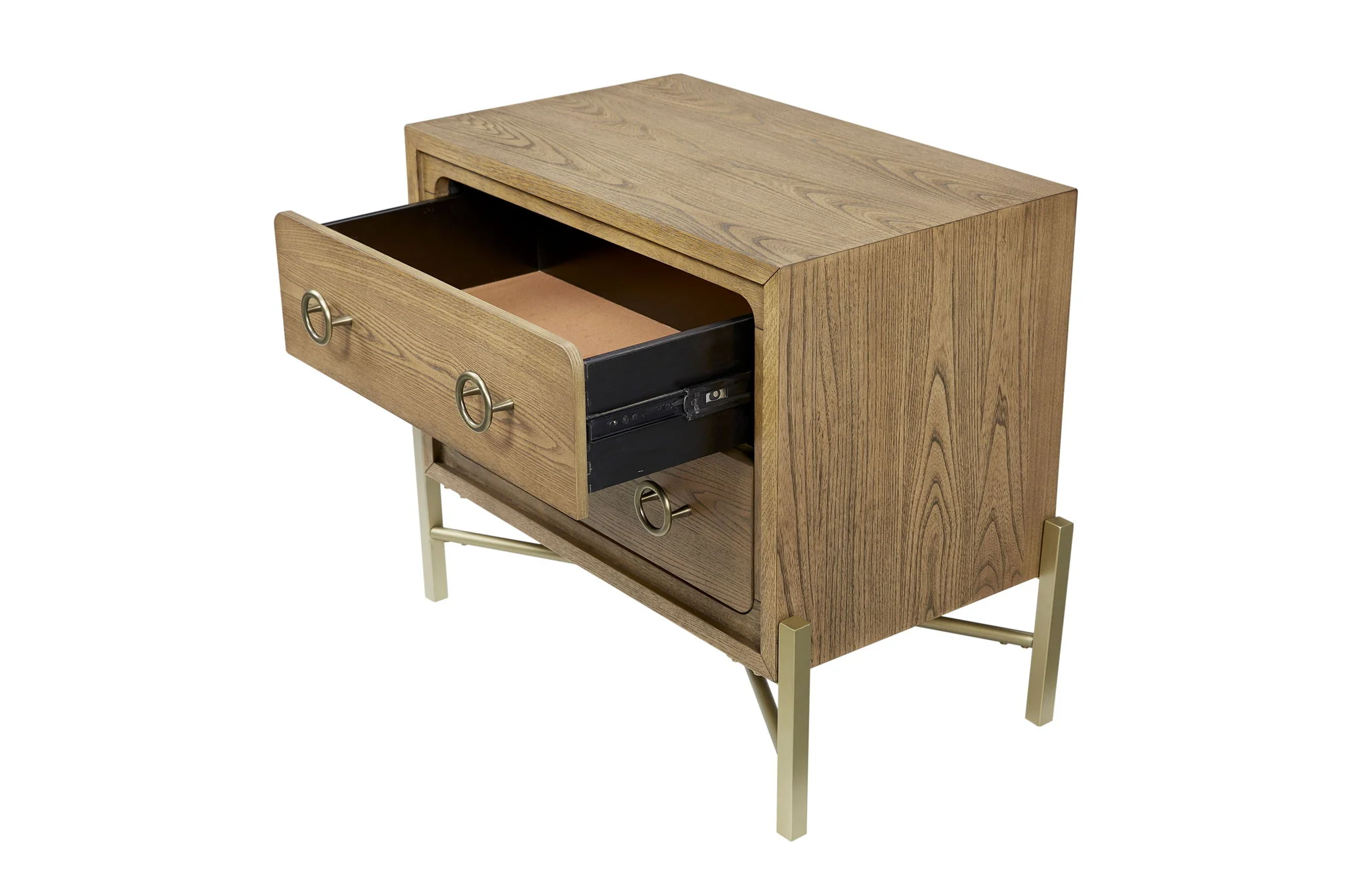 2 Drawer Nightstand With USB - Latte - Image 2