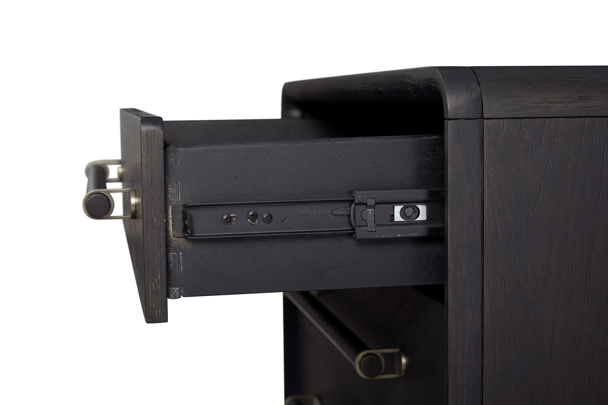 3 Drawer Nightstand With USB - Black - Image 3