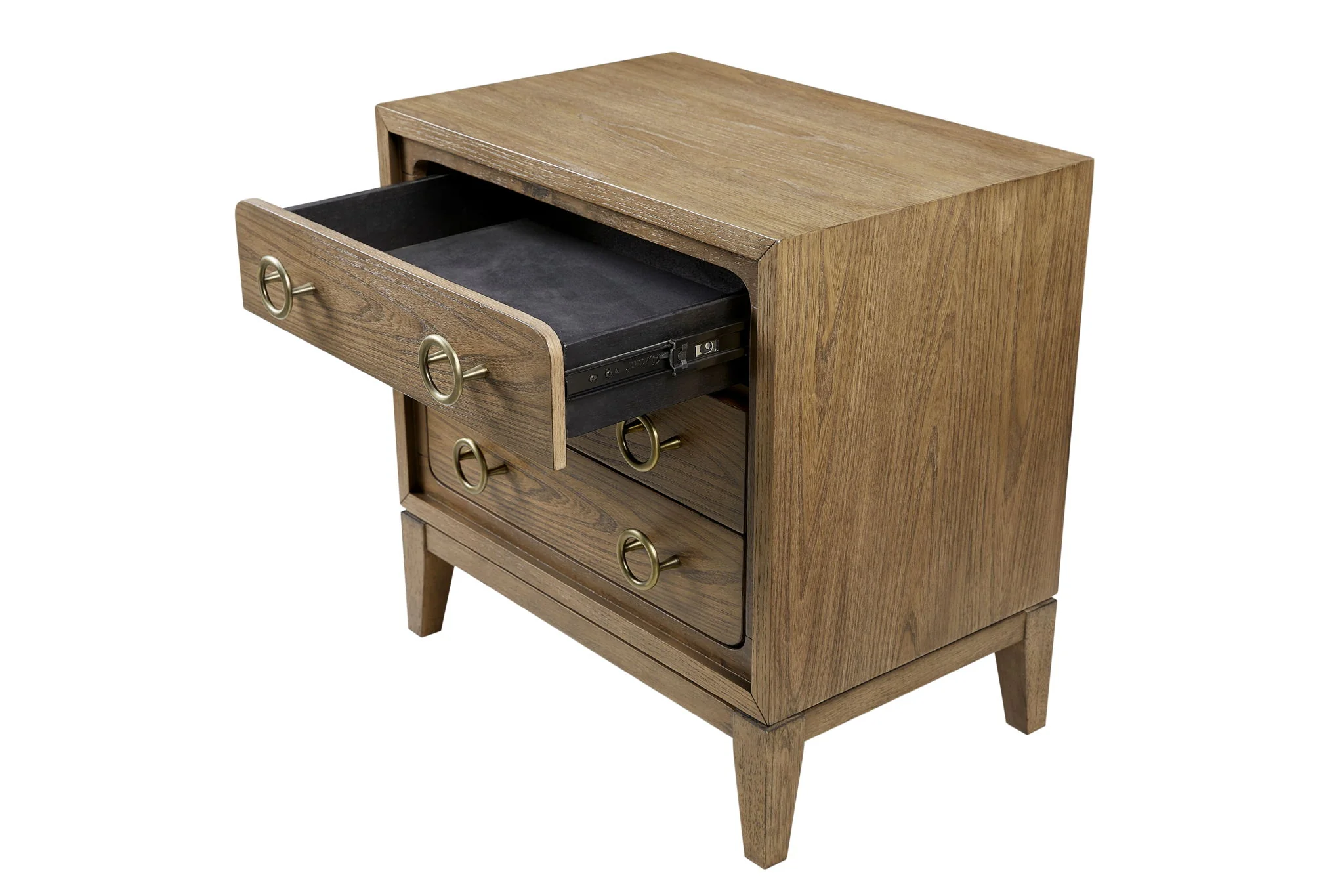 3 Drawer Nightstand With USB - Latte - Image 3