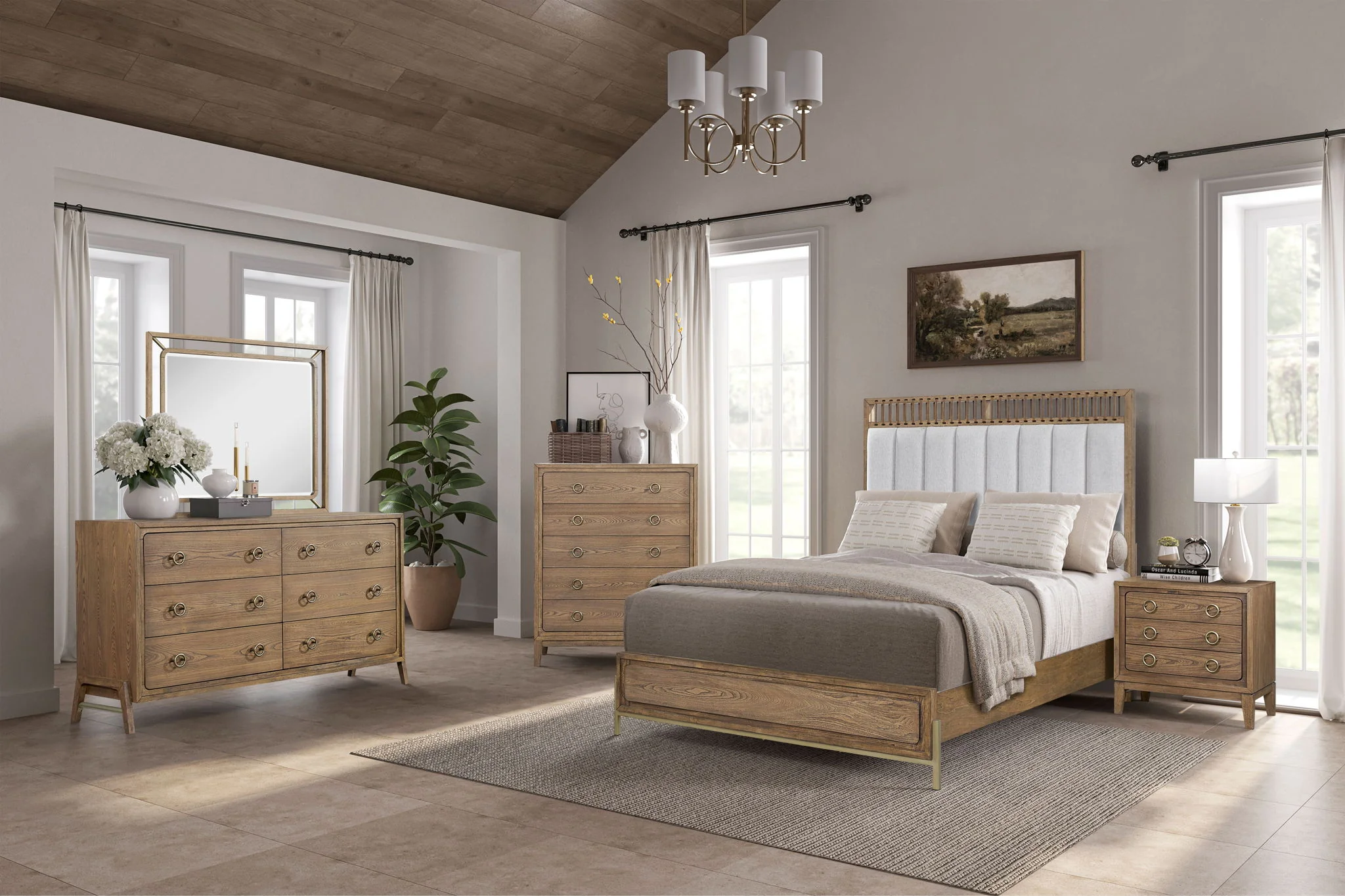 3 Drawer Nightstand With USB - Latte - Image 4