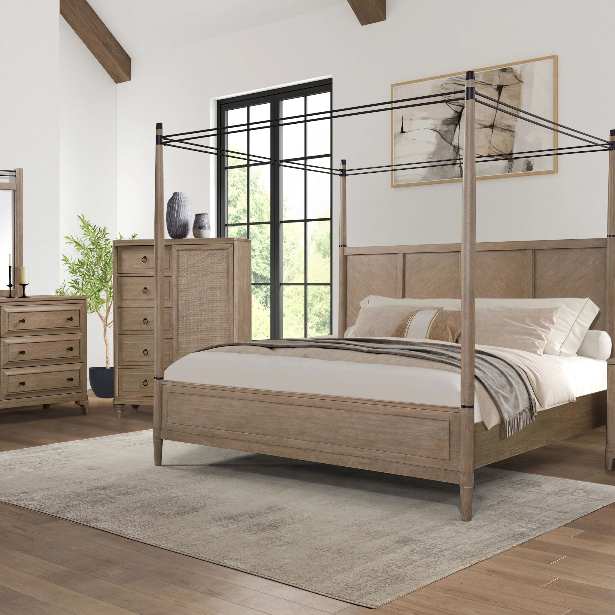 5 Drawer Door Chest - Sand - Image 2