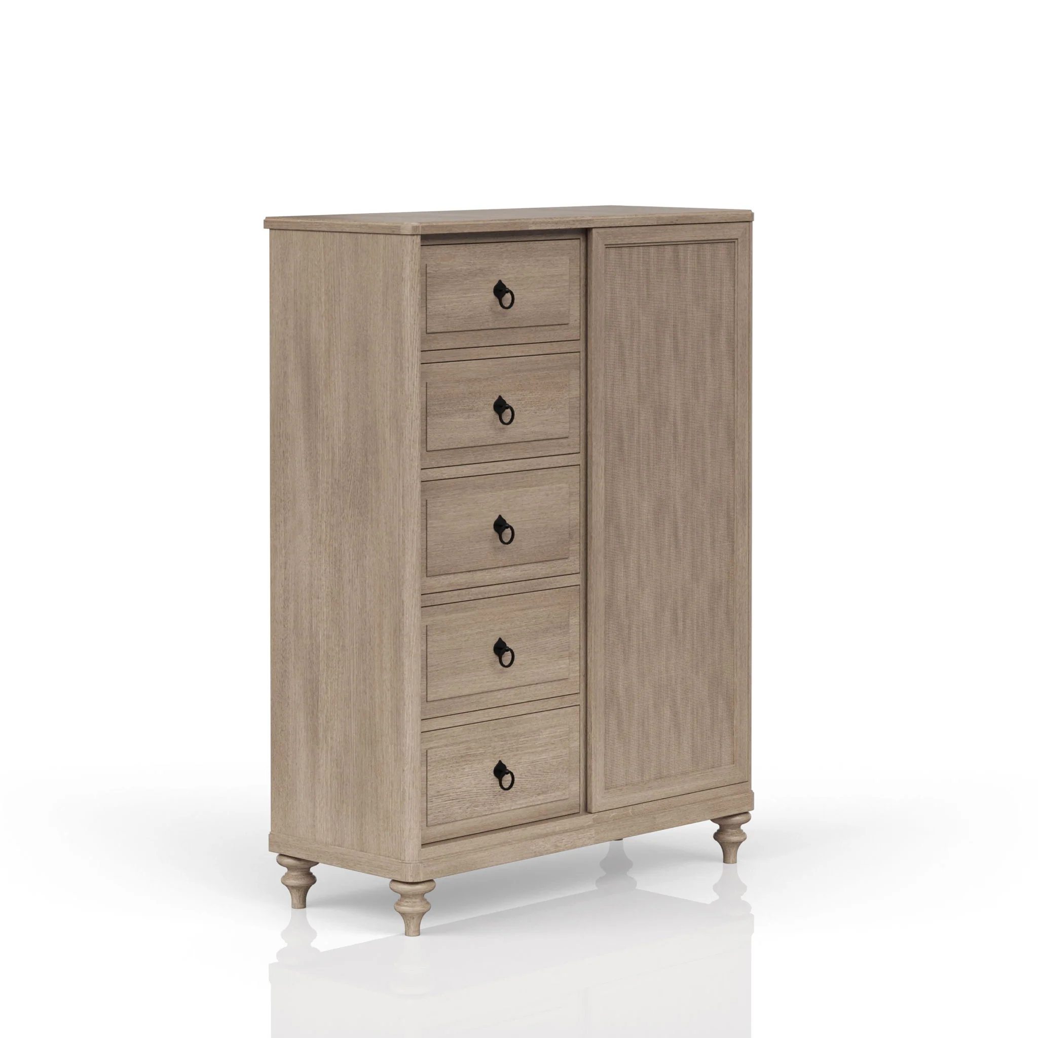 5 Drawer Door Chest - Sand - Image 3