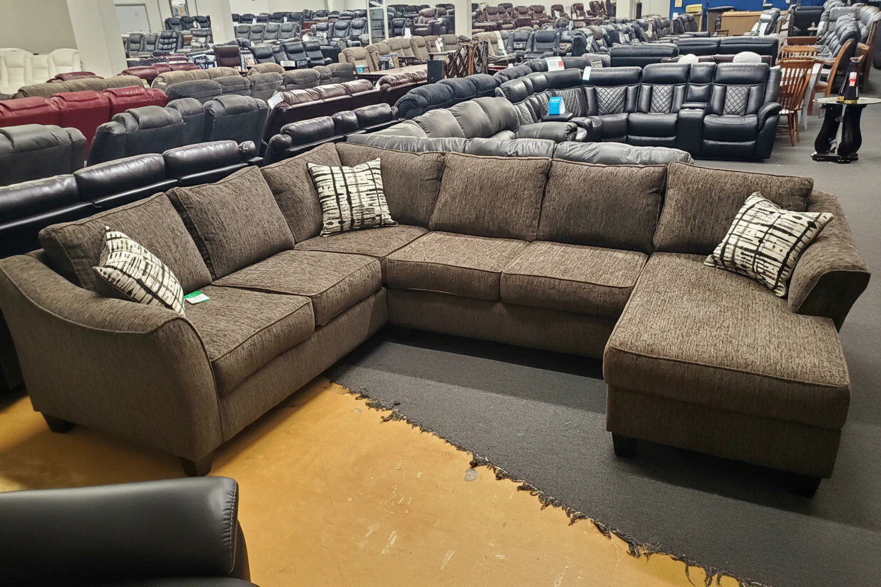 5380 3pc Wraparound Sectional with Chaise by L&A Customs - 50 Colors Available - Image 4