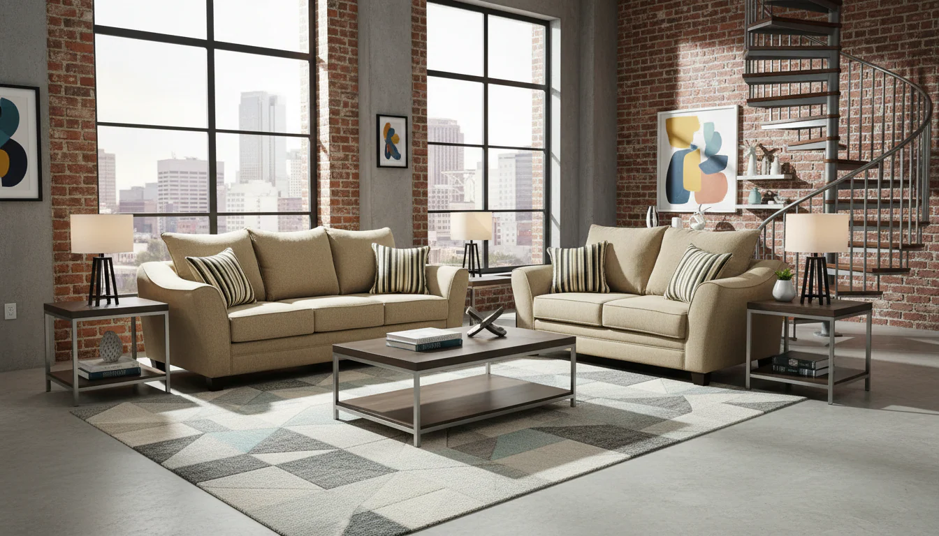 5380 Sofa and Loveseat Set by L&A