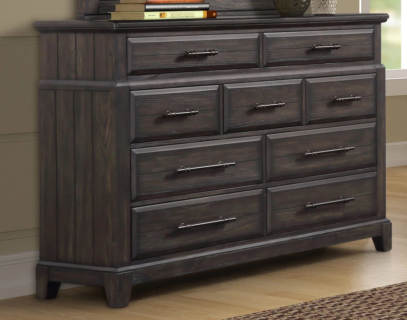 9 Drawer Dresser - Mahogany - Image 3