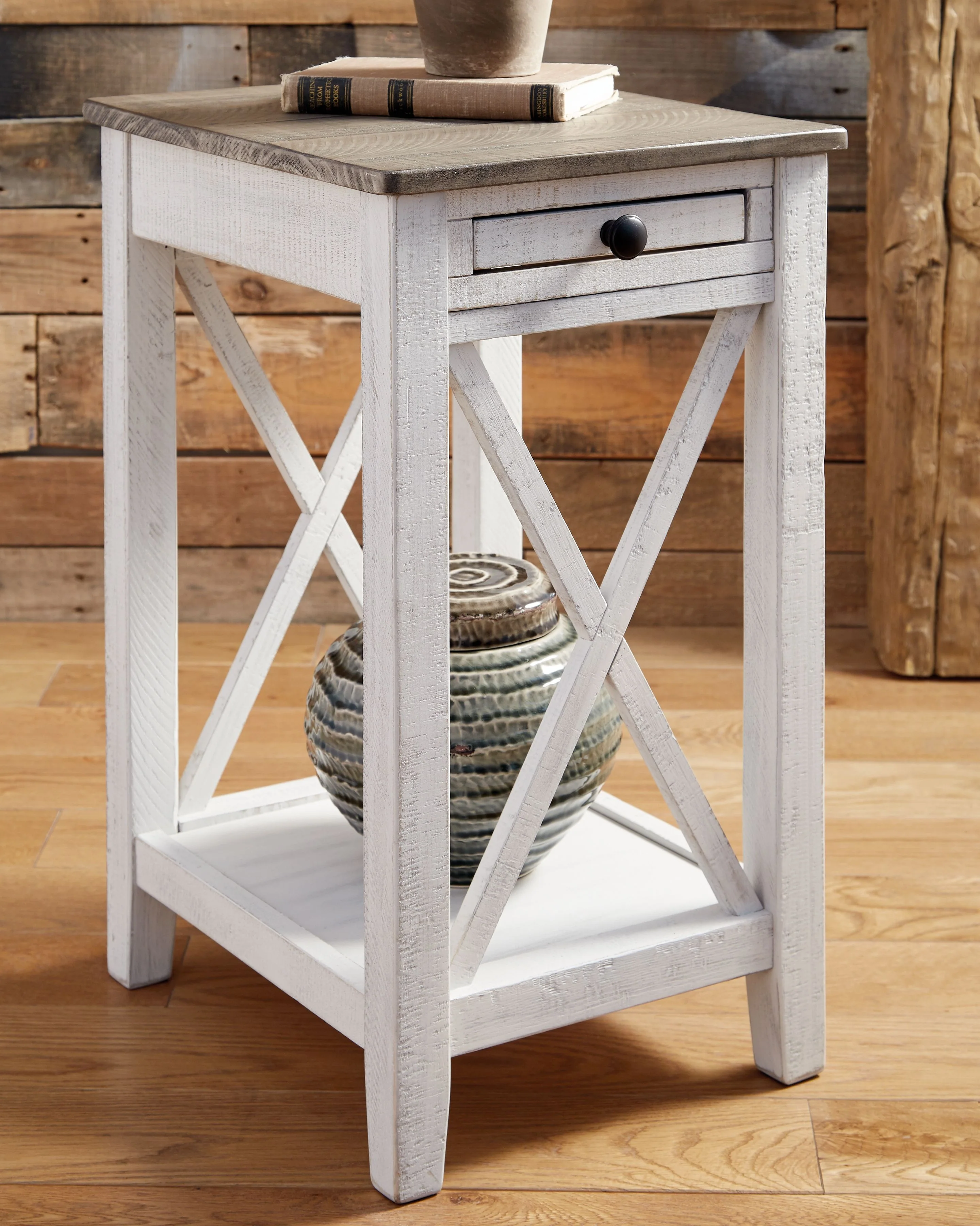 Adalane - Accent Table - White / Gray - Image 3