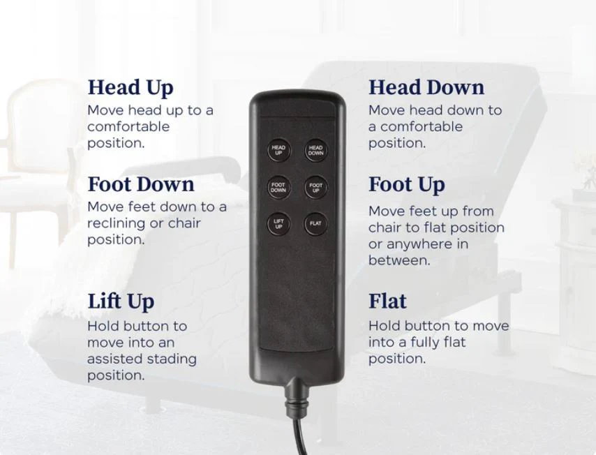 Adjustable Sleep To Stand Bed With Convenient Lift Assist - Image 4