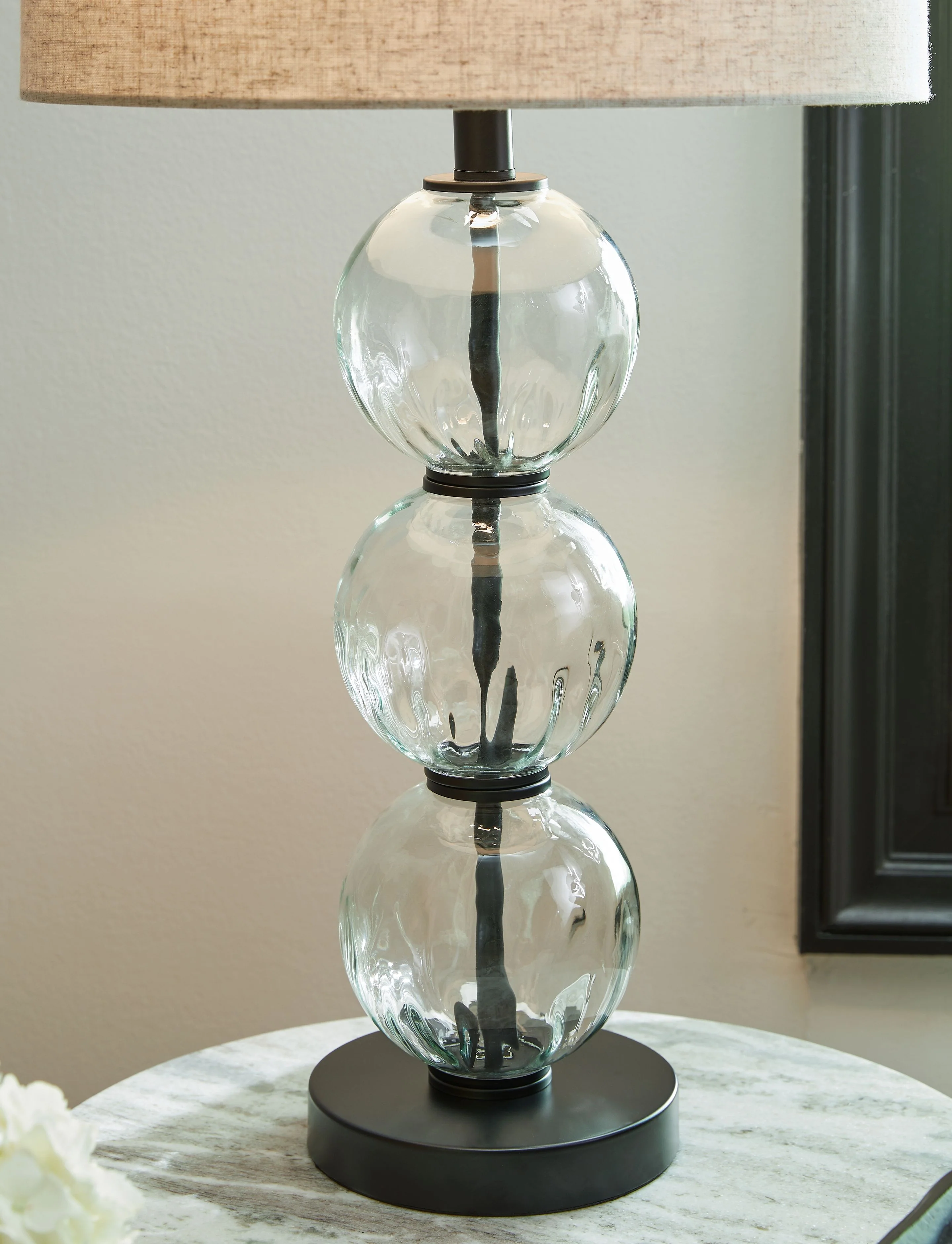 Airbal - Glass Table Lamp (Set of 2) - Clear / Black - Image 4