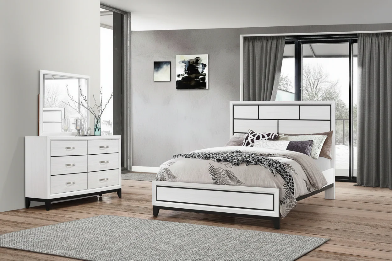 Akerson Chalk White Bedroom Suites by Crown Mark - Image 11