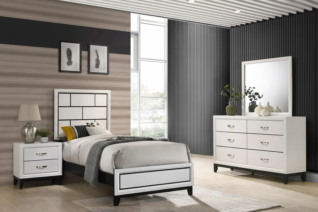 Akerson Chalk White Bedroom Suites by Crown Mark - Image 12