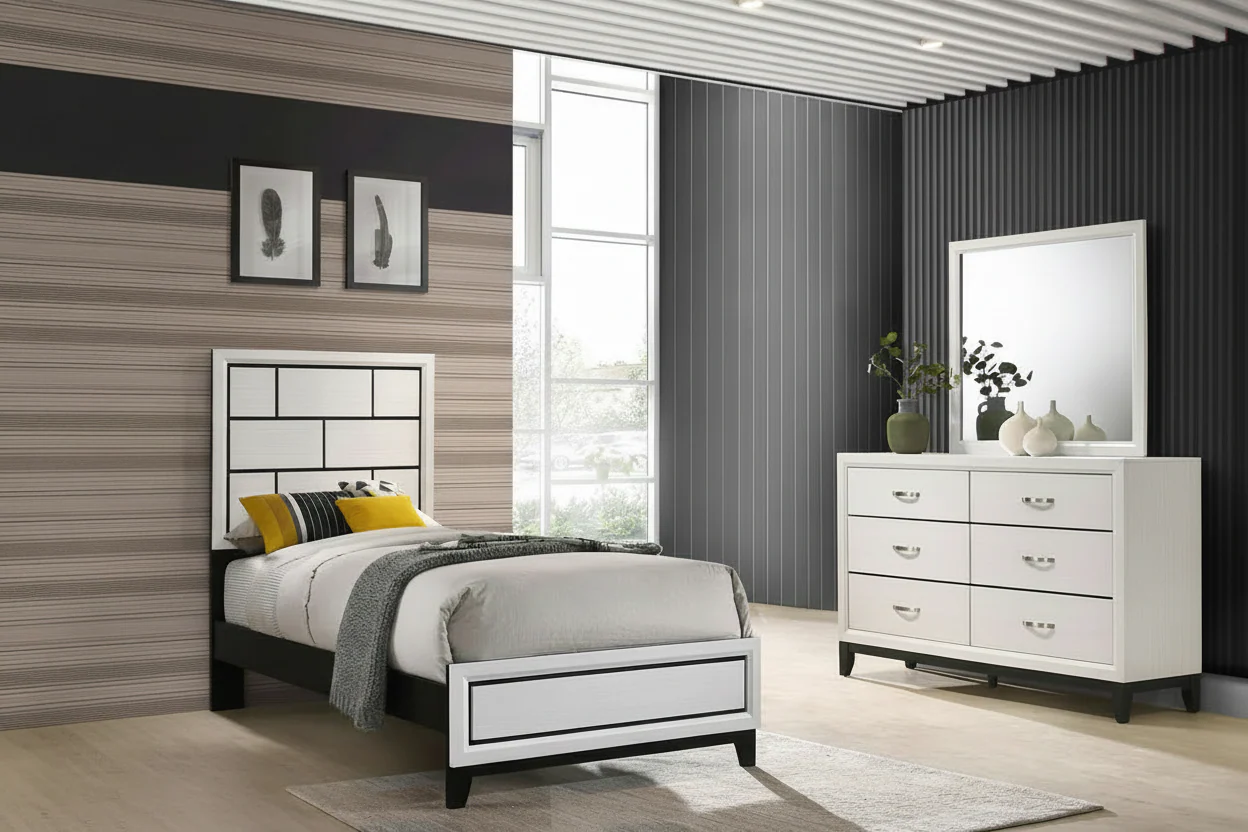 Akerson Chalk White Bedroom Suites by Crown Mark - Image 13