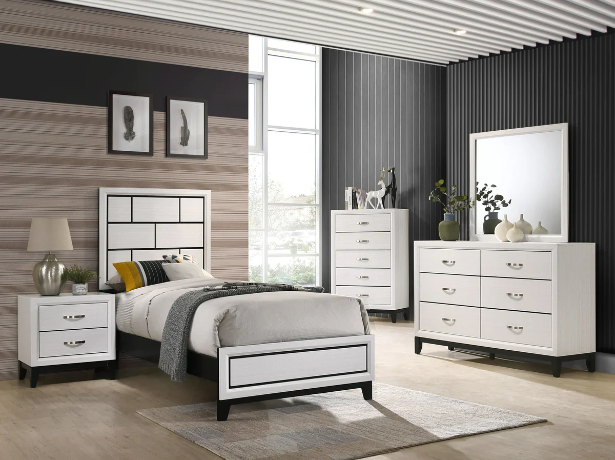 Akerson Chalk White Bedroom Suites by Crown Mark - Image 2