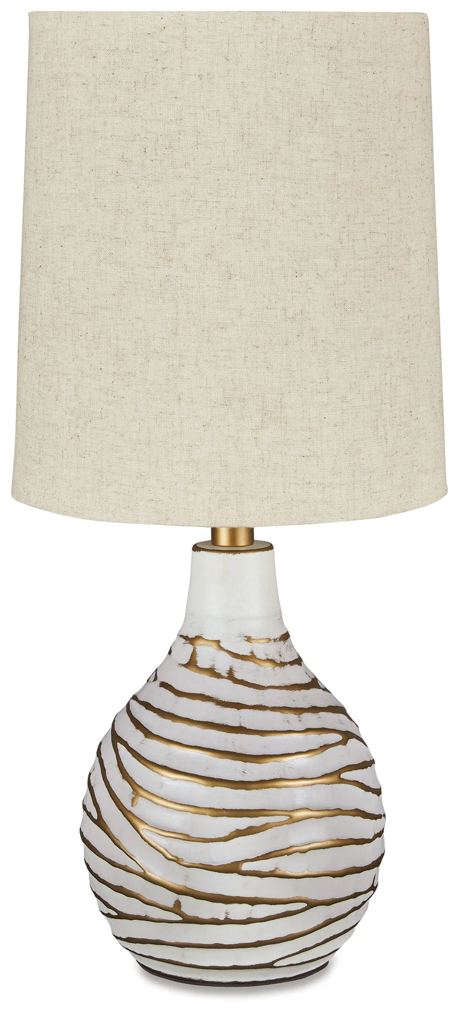 Aleela - Metal Table Lamp  - White / Gold Finish