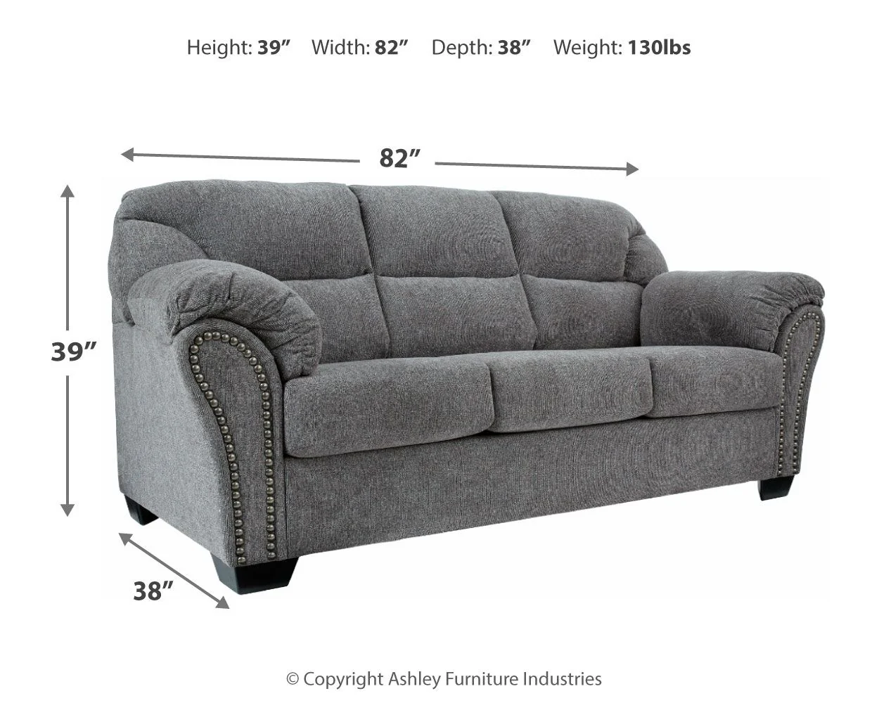 Allmaxx - Sofa - Pewter - Image 2