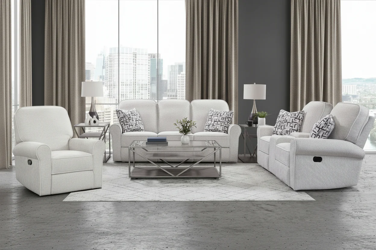 Alpaca Coconut Reclining Living Room Sets
