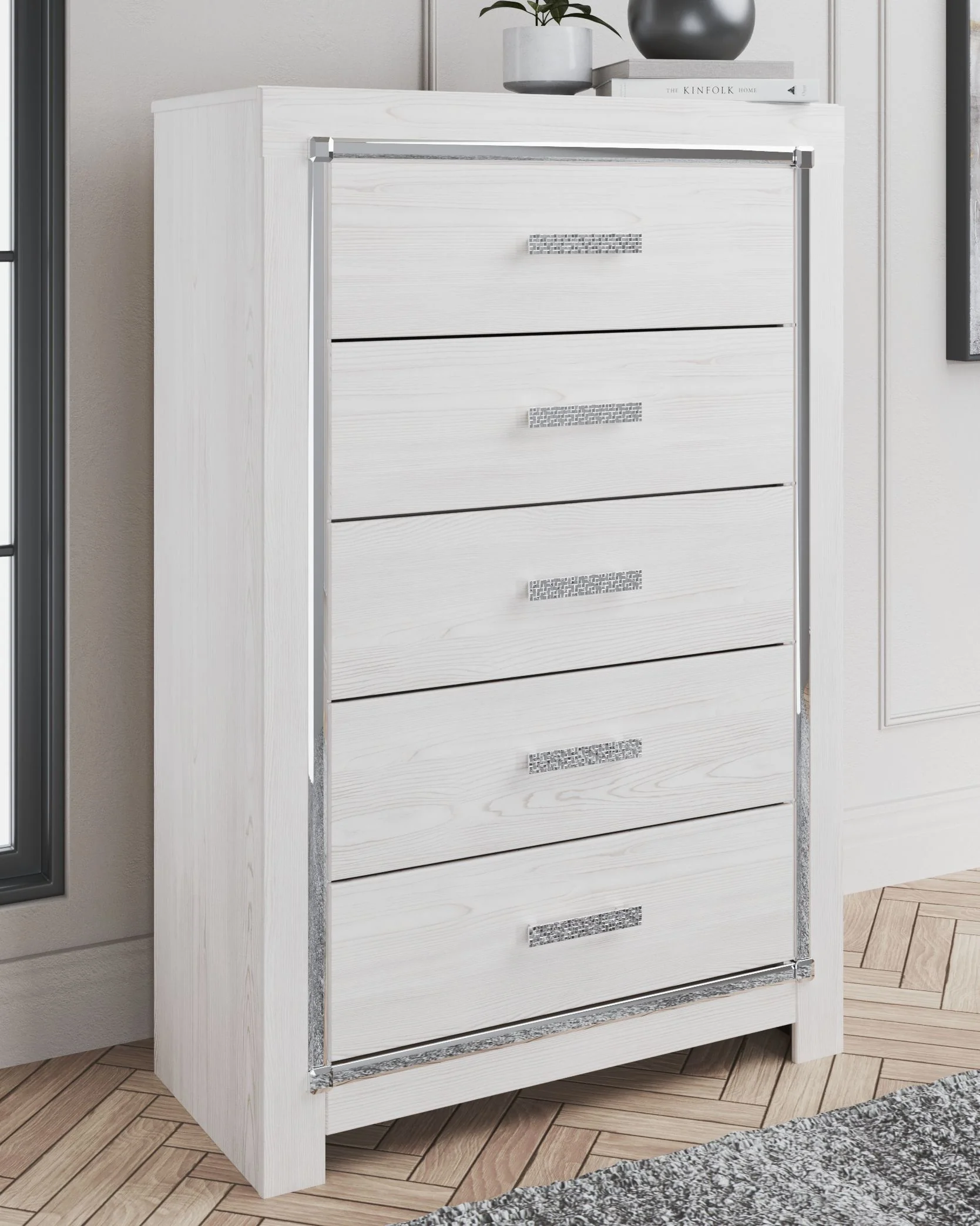 Altyra - Five Drawer Chest - White - Image 3