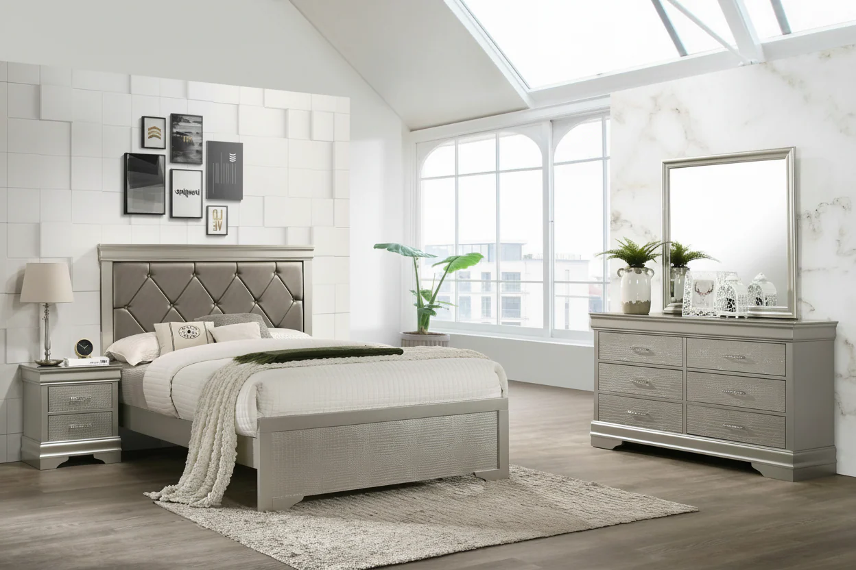 Amalia Champagne Bedroom Suites - Image 2