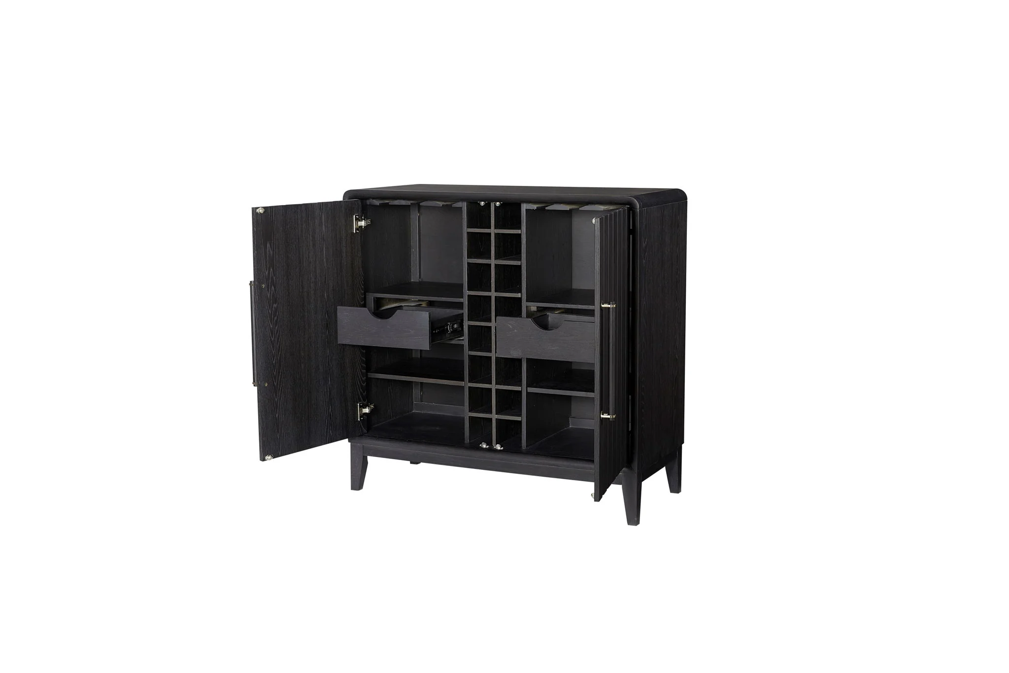 Ample Storage Bar Cabinet - Peppercorn - Image 4