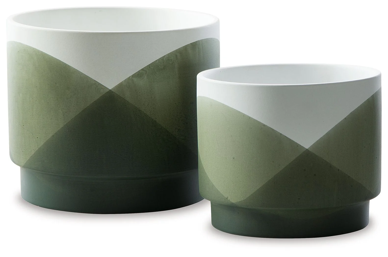Ardenridge - Planter Set (Set of 2) - Green / White - Image 4