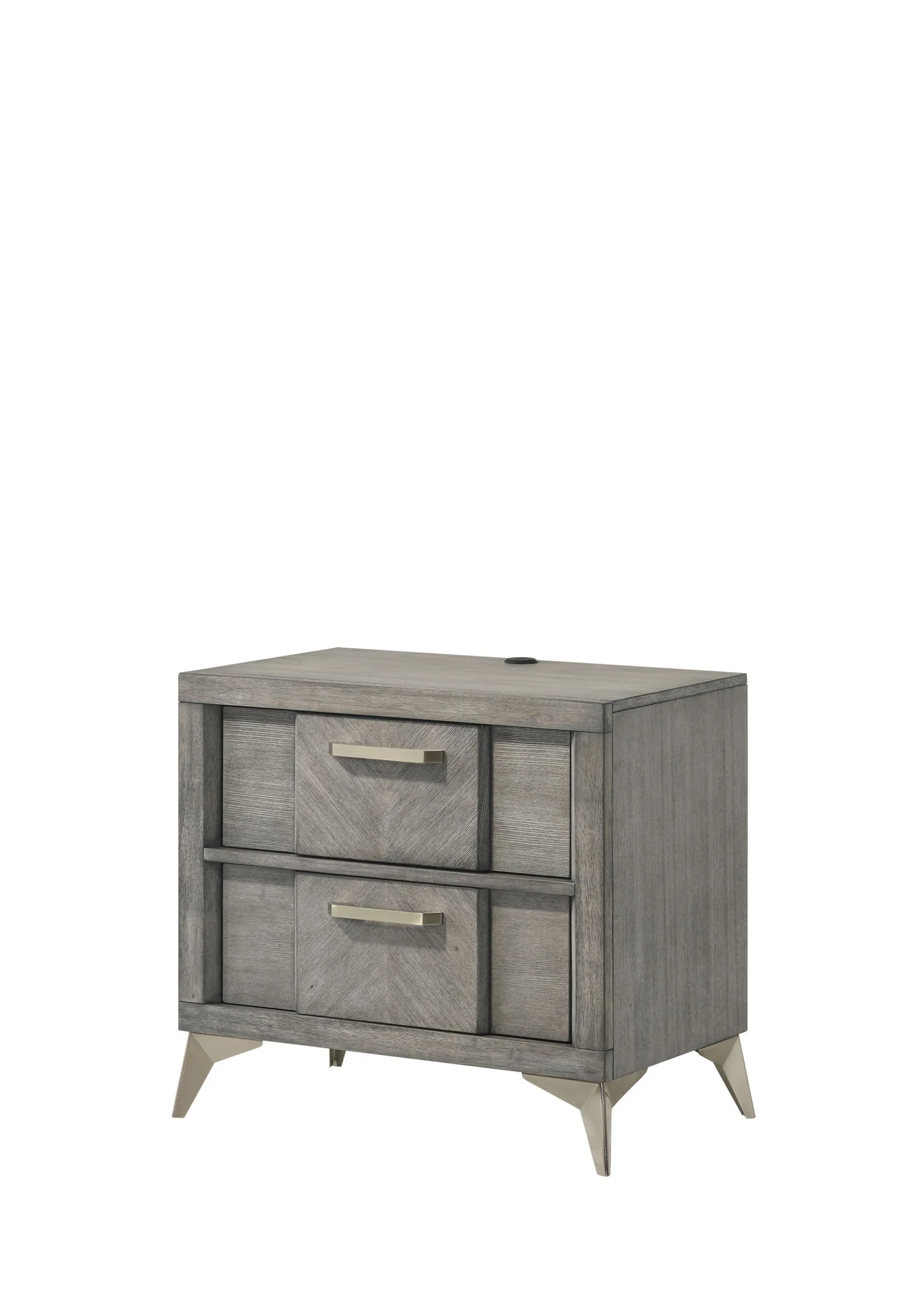 Aries - 2 Drawer Nightstand - Gray - Image 2