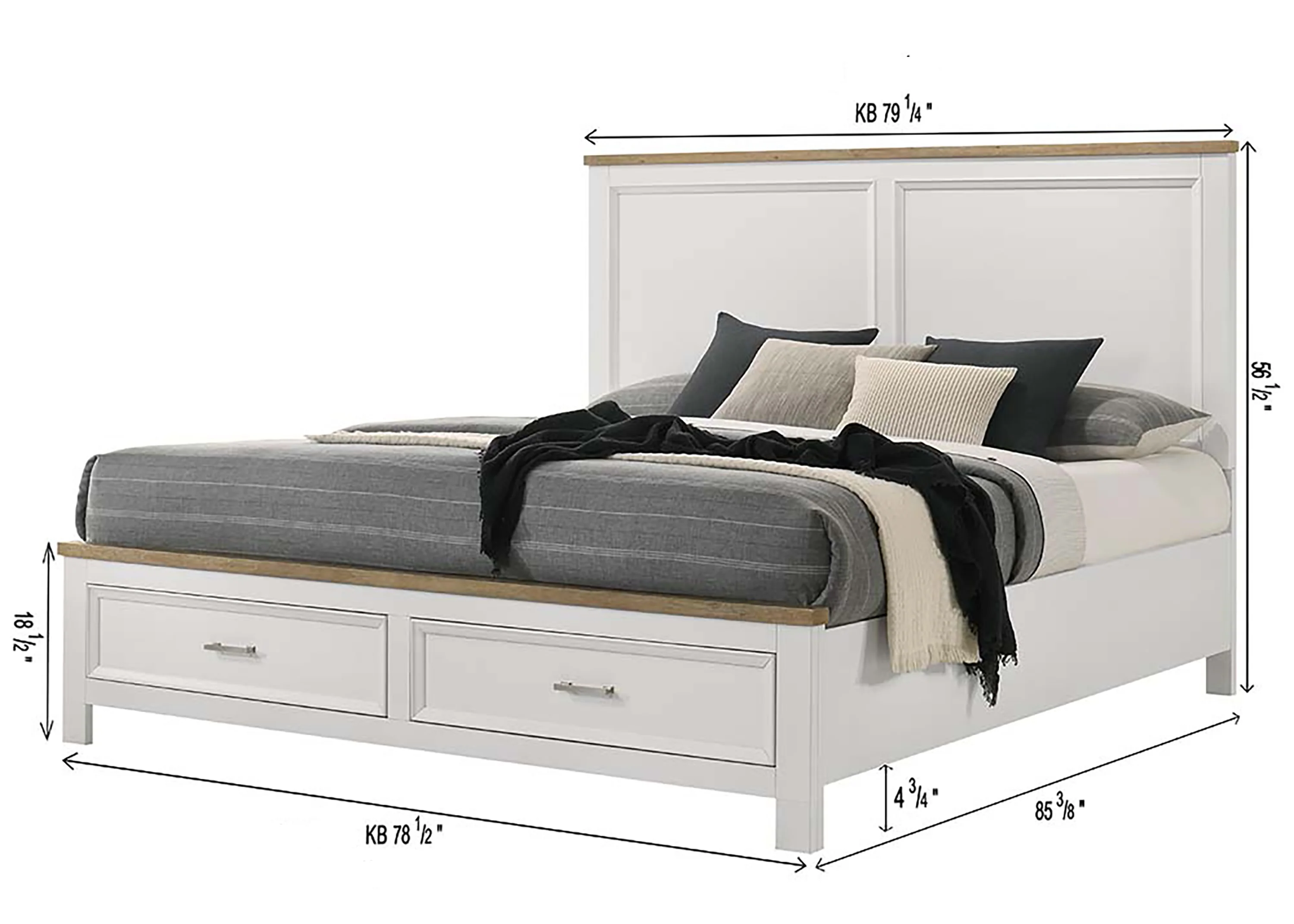 Aston King or Queen Platform Storage Bed - Image 3