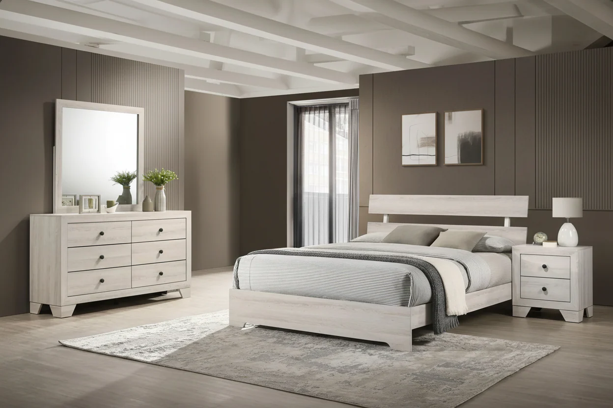 Atticus White Bedroom Suites by Crown Mark - Image 2