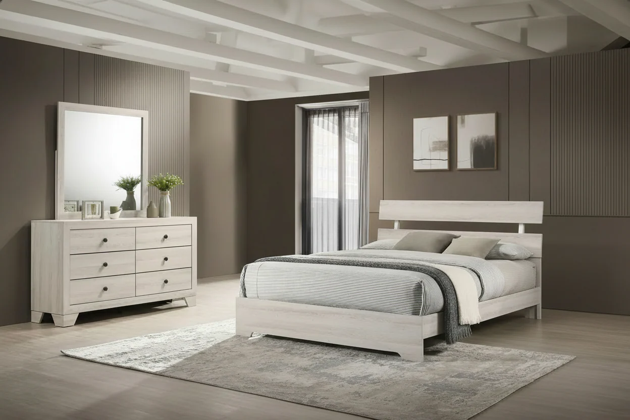 Atticus White Bedroom Suites by Crown Mark - Image 3