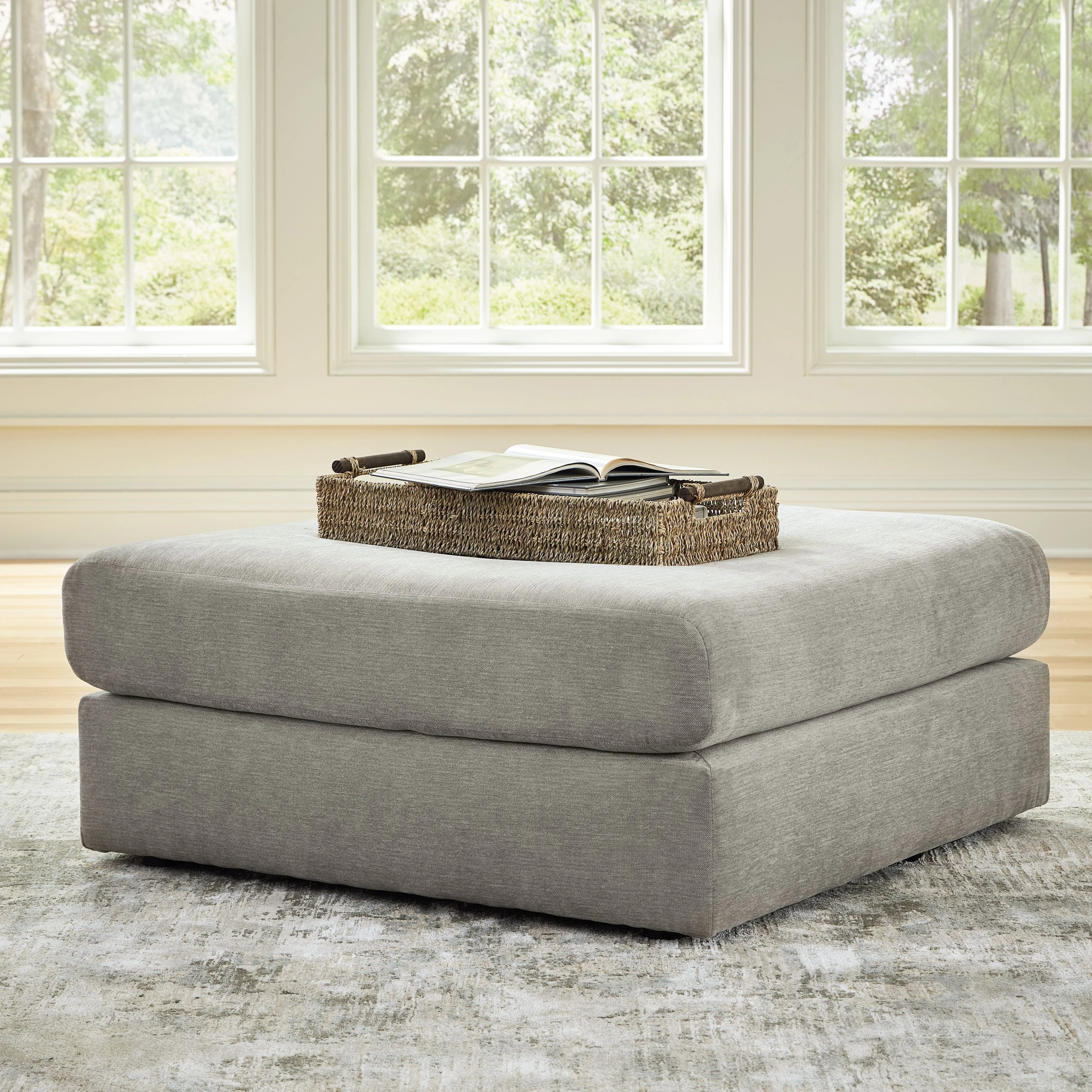 Avaliyah - Oversized Accent Ottoman - Ash - Image 3