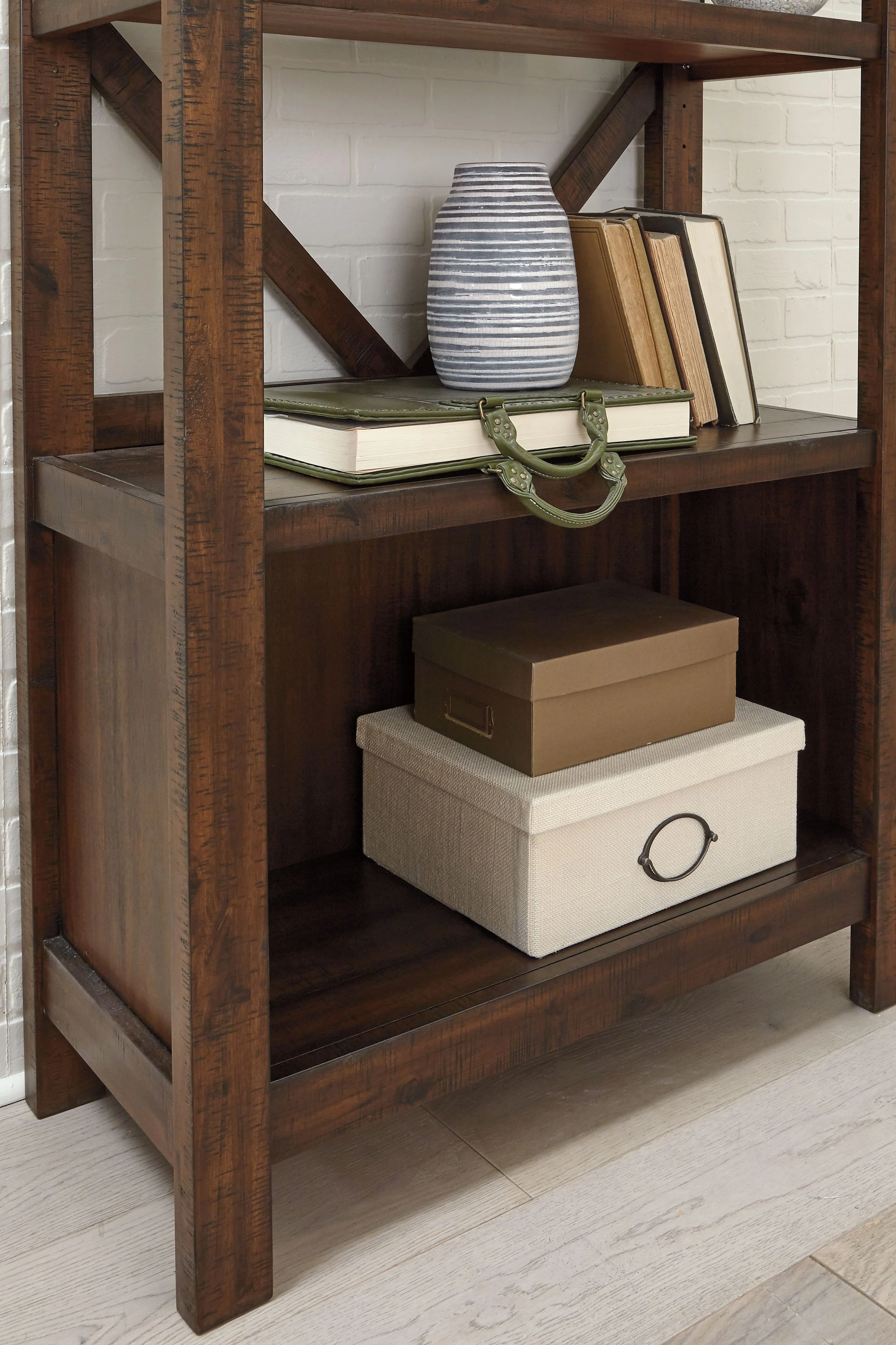 Baldridge - Large Bookcase - Rustic Brown - Image 3