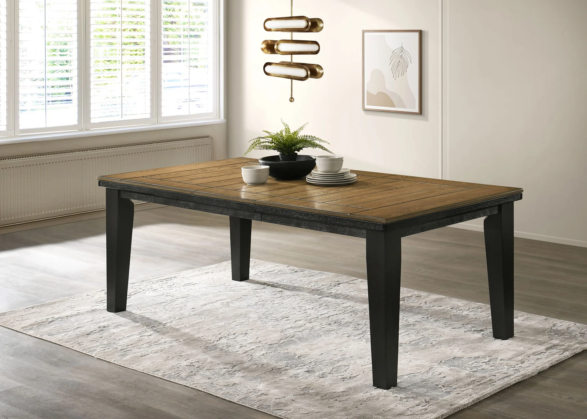 Bardstown - Dining Table - Wheat / Charcoal