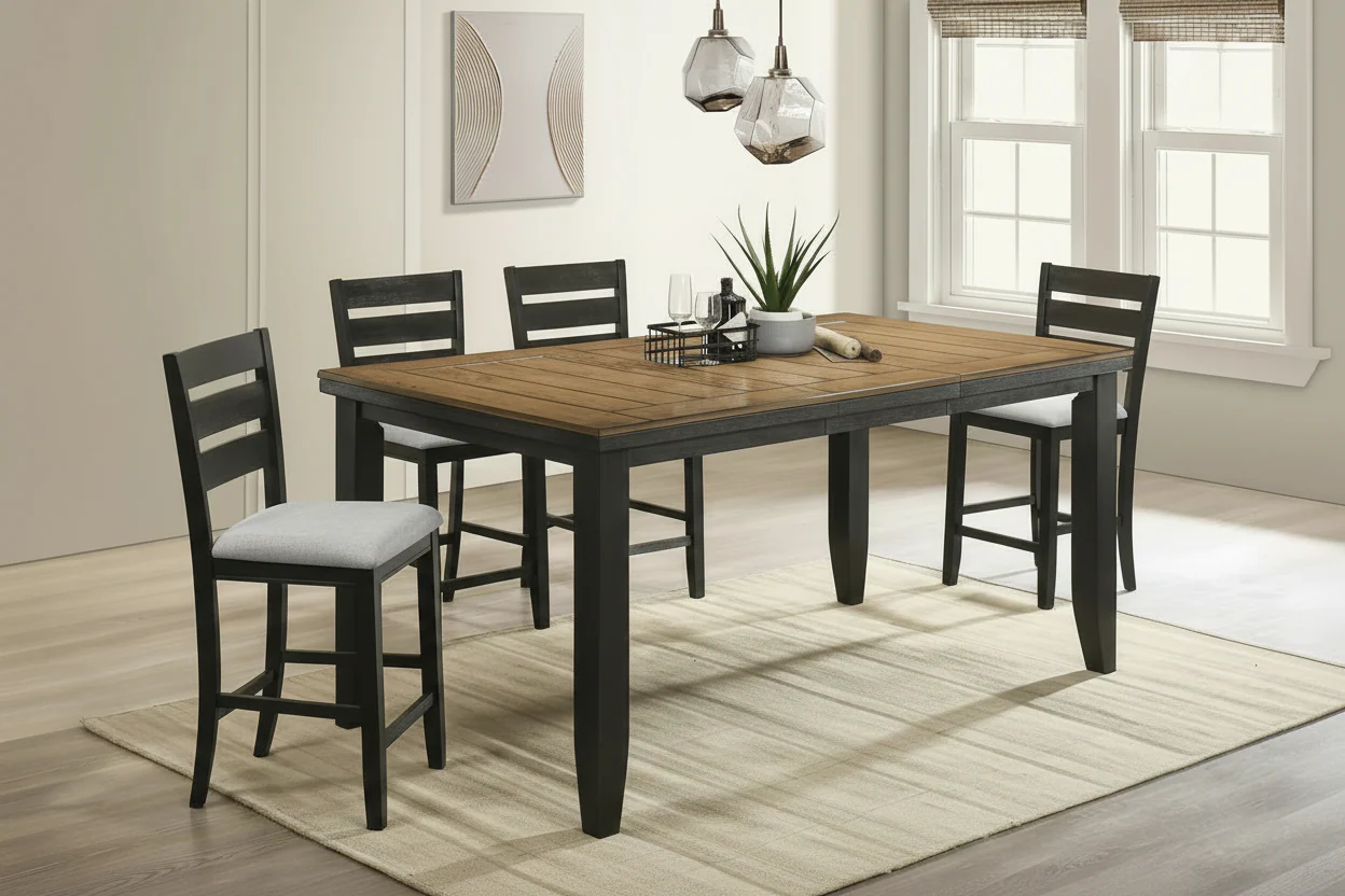 Bardstown Wheat Charcoal Counter Height Dining Sets by Crown Mark - Image 3