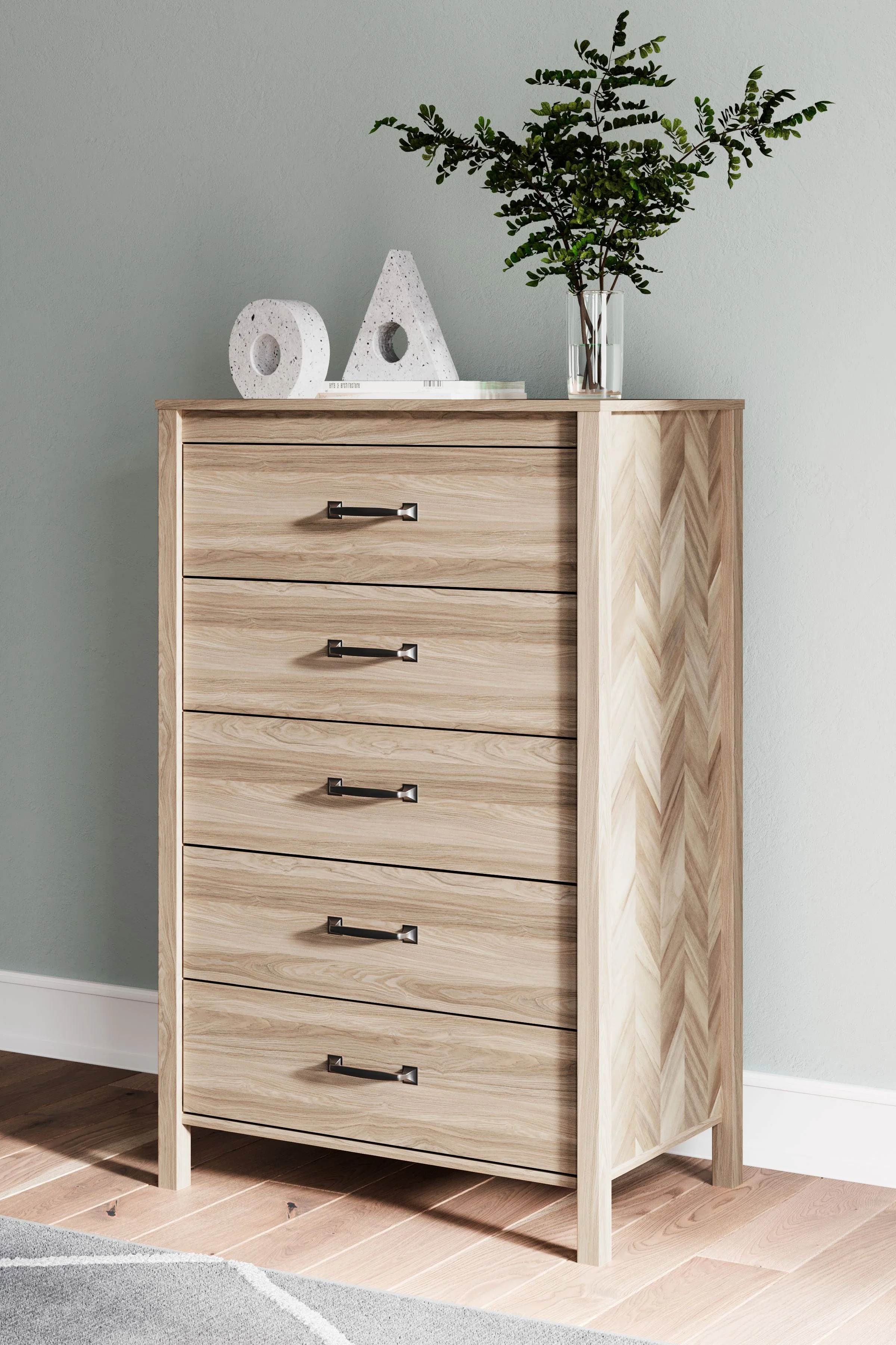 Battelle - Five Drawer Chest - Tan - Image 3