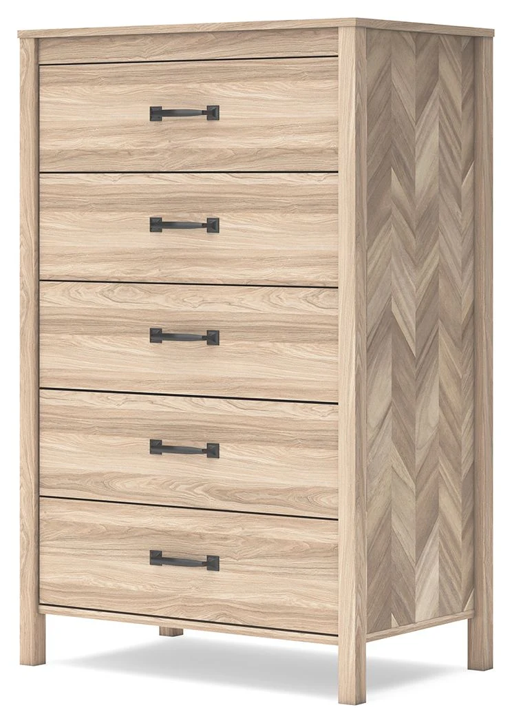 Battelle - Five Drawer Chest - Tan - Image 4
