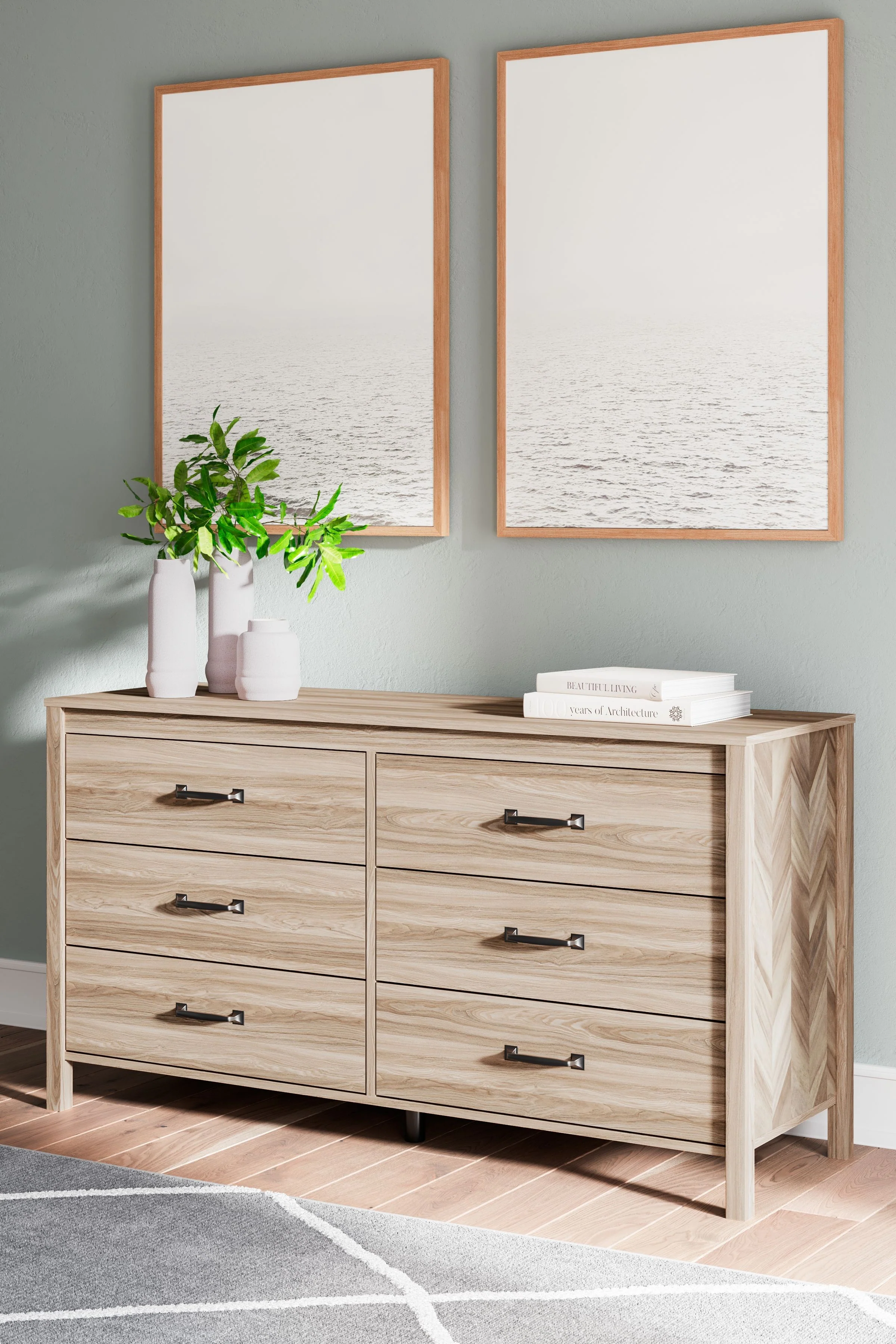 Battelle - Six Drawer Dresser - Tan - Image 4