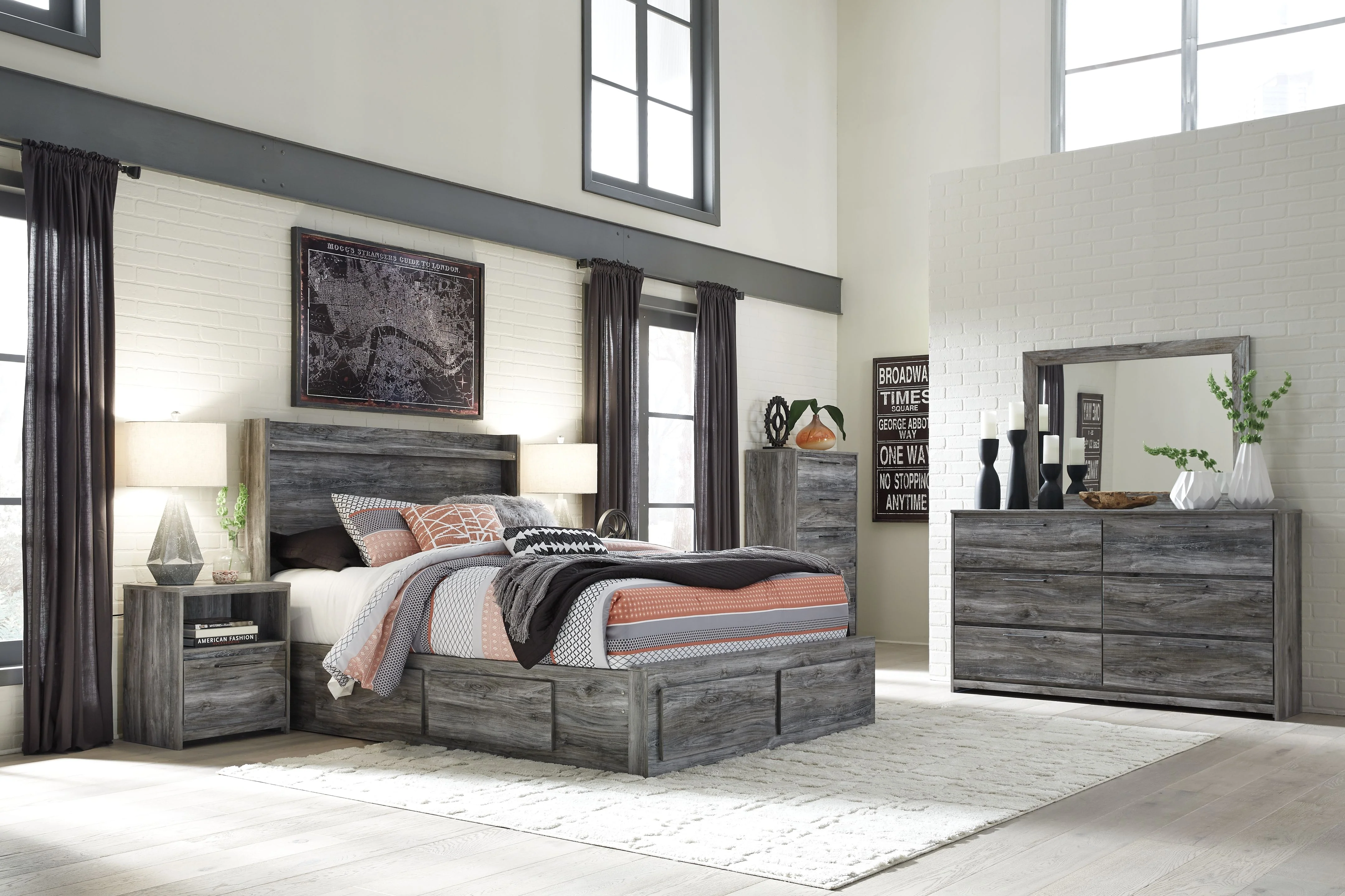 Baystorm - Panel Bedroom Set - Gray - Image 2