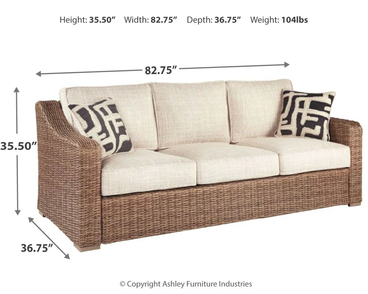 Beachcroft - Sofa With Cushion - Image 6