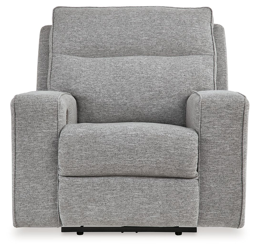 Biscoe - Power Recliner /Adj Headrest - Pewter - Image 4