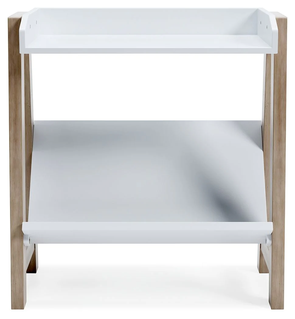 Blariden - Small Bookcase - White / Tan - Image 3