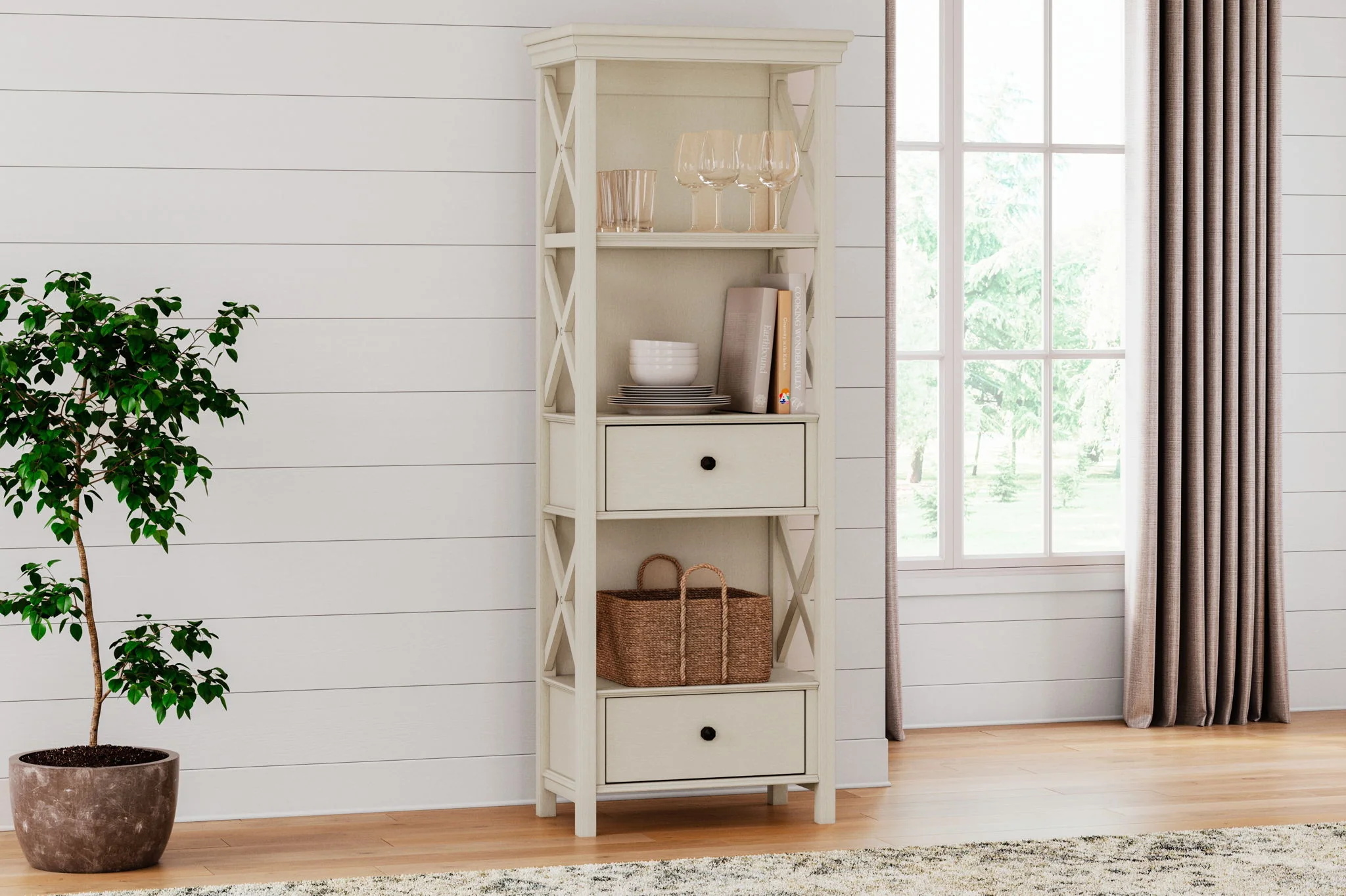Bolanburg - Display Cabinet - Antique White - Image 4