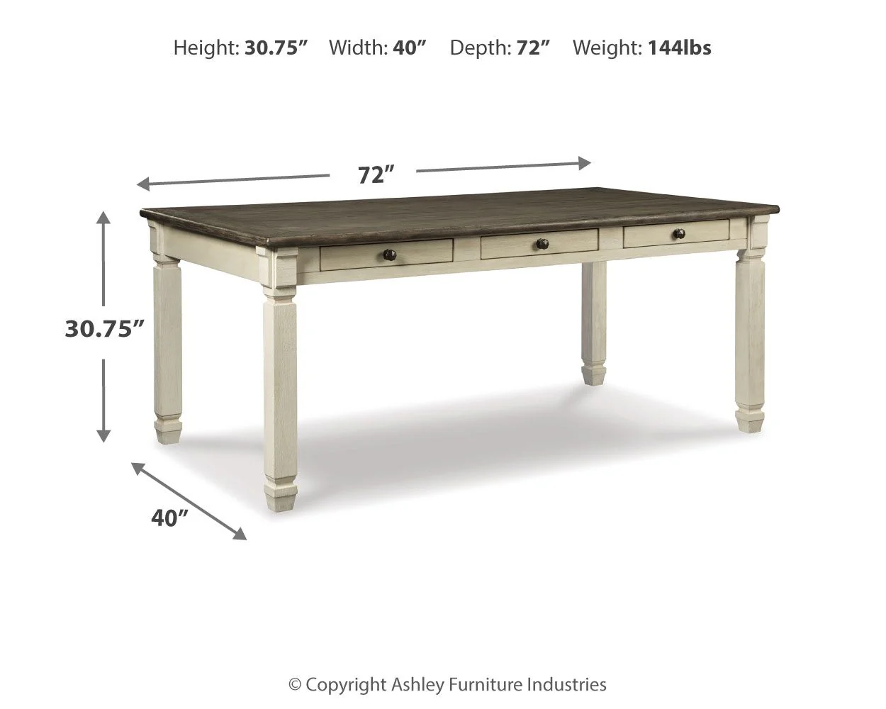 Bolanburg - Rectangular Dining Room Table - Beige - Image 4