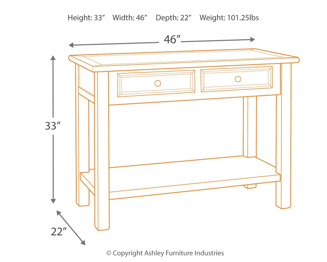 Bolanburg - Sofa Table - Image 4