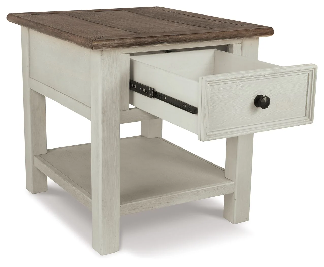 Bolanburg - Rectangular End Table - White / Brown / Beige - Image 2