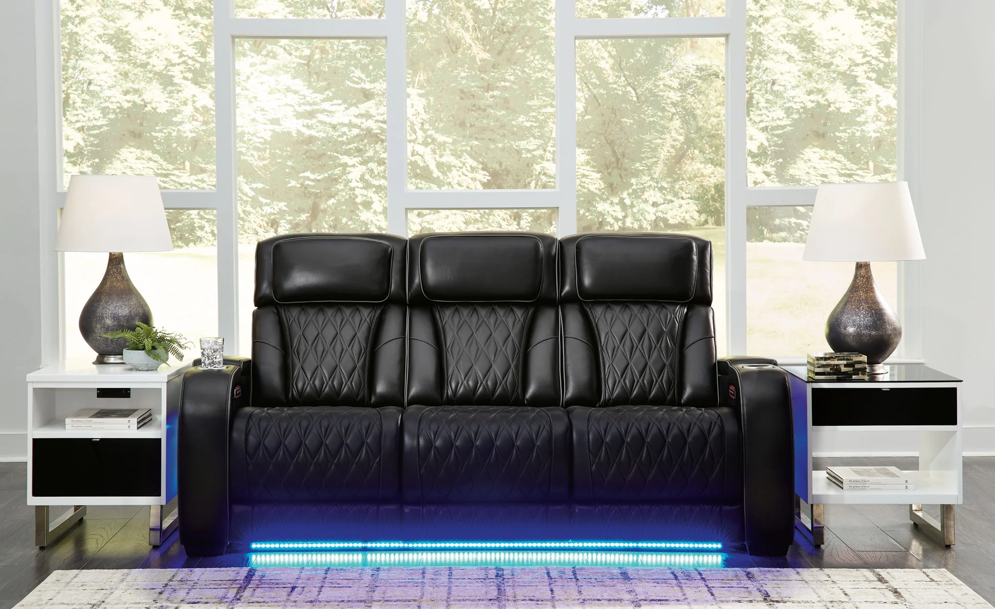 Boyington - 2 Pc. - Power Reclining Sofa And Loveseat - Black - Image 4